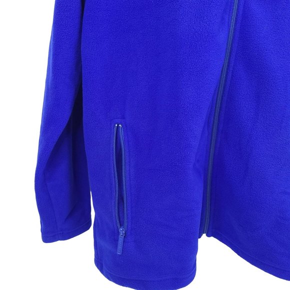 Knocker Polar Fleece Jacket Full Zip Mens Sz L Blue Long Sleeve Pockets - Picture 7 of 9